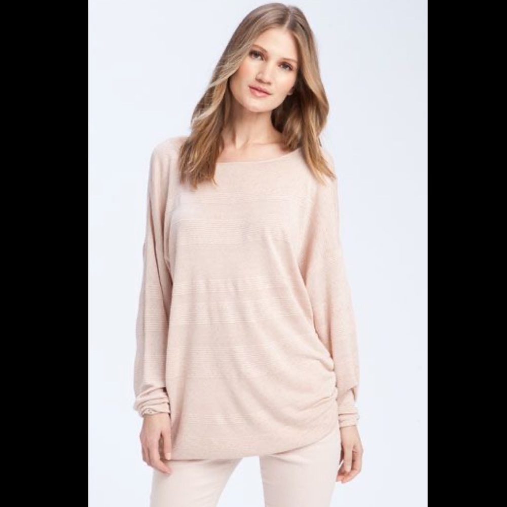 Theory Alcina Briola‎ Blush Pink Textured Sweater